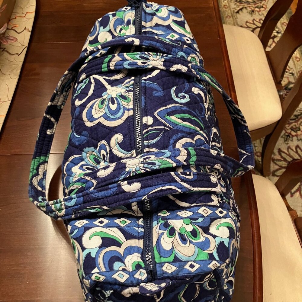 Vera Bradley Small Travel Duffle Bag in Mediterranean Blue - Picture 5 of 9